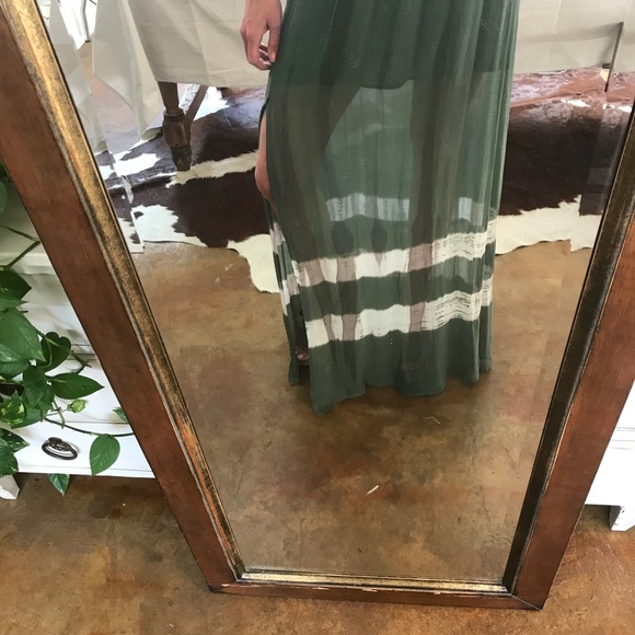 Gypsy 05 Green Tie-Died Long Dress - Picture 7 of 8